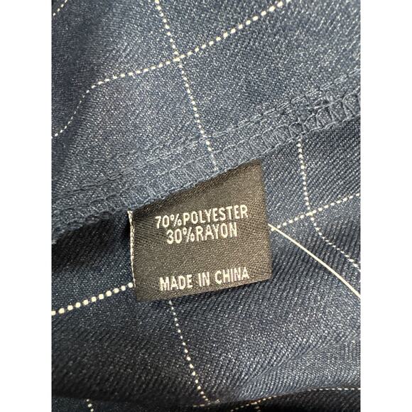 Stacy Adams Rayon Button Up Shirt Long Sleeve Check Mens‎ Blue Size Large - Picture 4 of 4